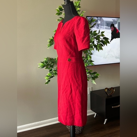 Tory Burch red knee length dress - Picture 8 of 10